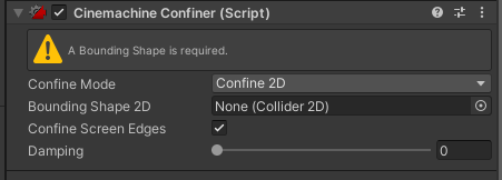 Cinemachine Confiner要求使用Composite Collider或是Polygon Collider來設定攝影機的邊界